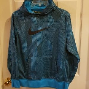 Nike Therma-Fit Youth XL Turquoise Pattern Hoodie